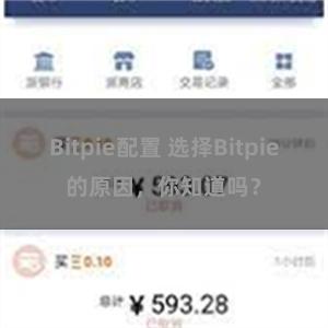 Bitpie配置 选择Bitpie的原因，你知道吗？