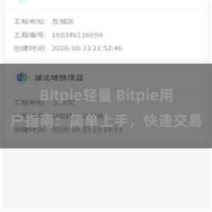 Bitpie轻量 Bitpie用户指南：简单上手，快速交易