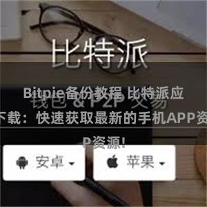 Bitpie备份教程 比特派应用下载：快速获取最新的手机APP资源!
