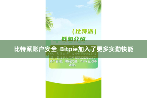 比特派账户安全  Bitpie加入了更多实勤快能