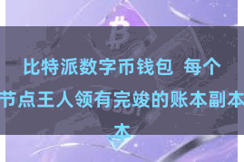 比特派数字币钱包  每个节点王人领有完竣的账本副本