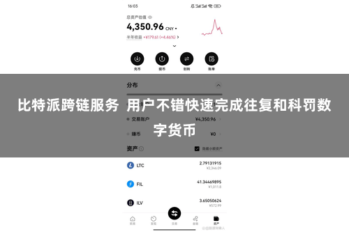 比特派跨链服务  用户不错快速完成往复和科罚数字货币